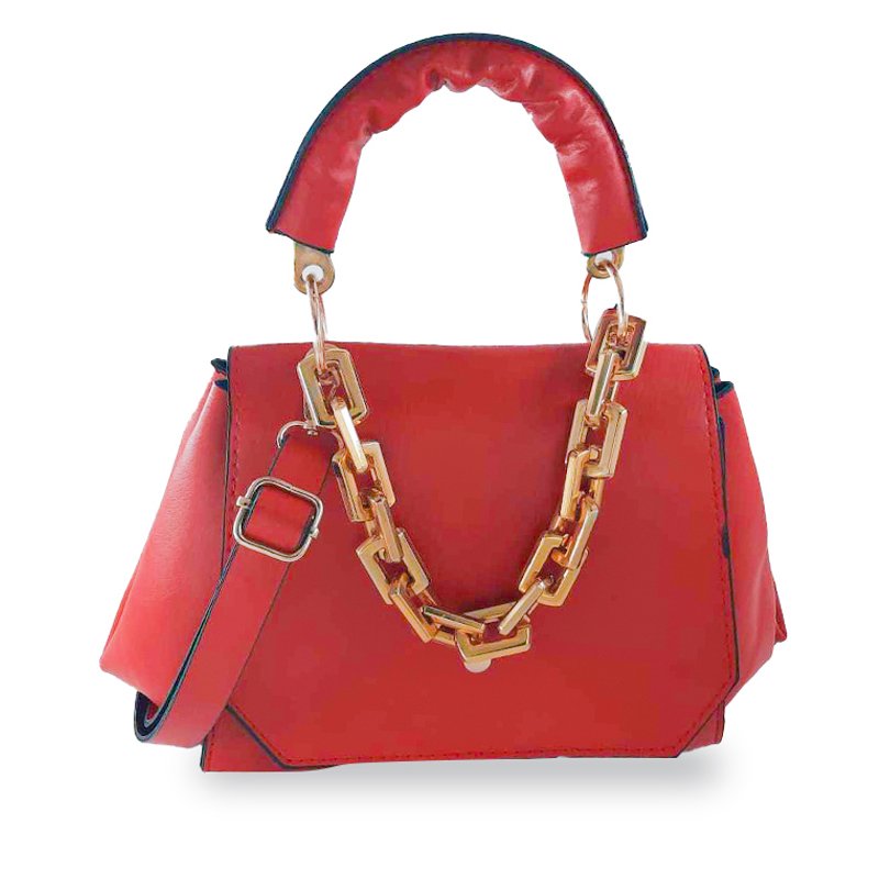 Sac Bandoulière MODALINE Ballerina avec Chaine - Gold & Rouge 2 ballerina red