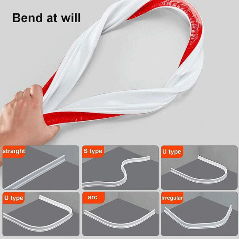 Bandes De Blocage d'eau BOSS TAPE Auto-adhésives Seuil de porte 1 mètre - Blanc 2 bandes de blocage boss tape d eau auto adhesives seuil de porte metre blanc