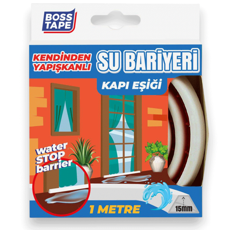 Bandes De Blocage d'eau BOSS TAPE Auto-adhésives Seuil de porte 1 mètre - Blanc 1 bandes de blocage boss tape d eau auto adhesives seuil de porte metre blanc