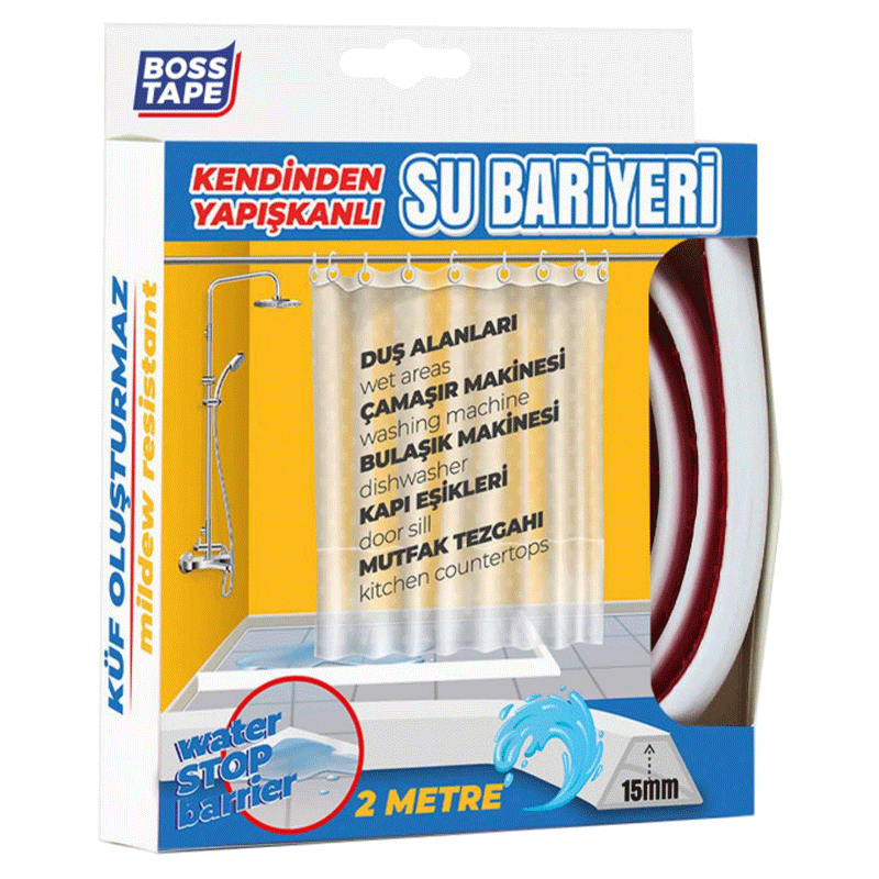 Bandes De Blocage d'eau BOSS TAPE Auto-adhésives de Douche 2 mètres - Blanc 1 bandes de blocage d eau boss tape auto adhesives de douche metres blanc