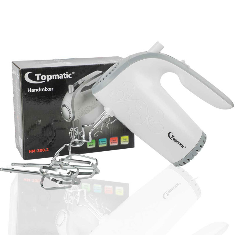 Batteur À Main TOPMATIC HM-300 250W - Blanc 2 batteur a main topmatic hm w blanc