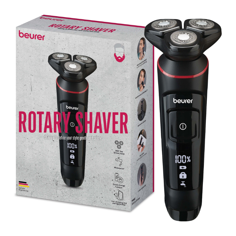 BEURER RASOIR ROTATIF AVEC TETE DE COUPE FLEXIBLE ETANCHE MN8X REF NR 102.54 1 beurer rasoir rotatif avec tete de coupe flexible etanche mnx ref nr