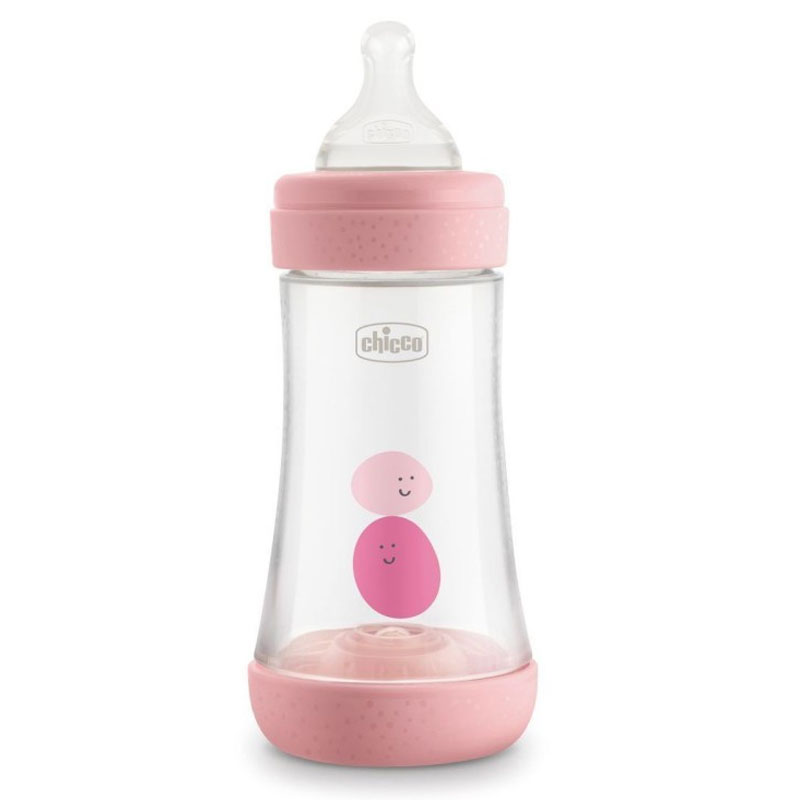 Biberon CHICCO Perfect 5 Anti-Coliques Rose - 240ml 1 biberon chicco perfect anti coliques rose ml