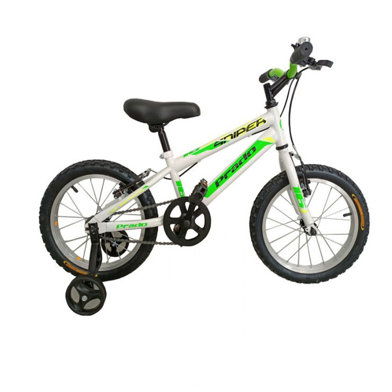 Bicyclette PRADO SNIPER Pour Garçon 16'' - Blanc&Vert 1 bicyclette prado sniper pour garcon blanc vert