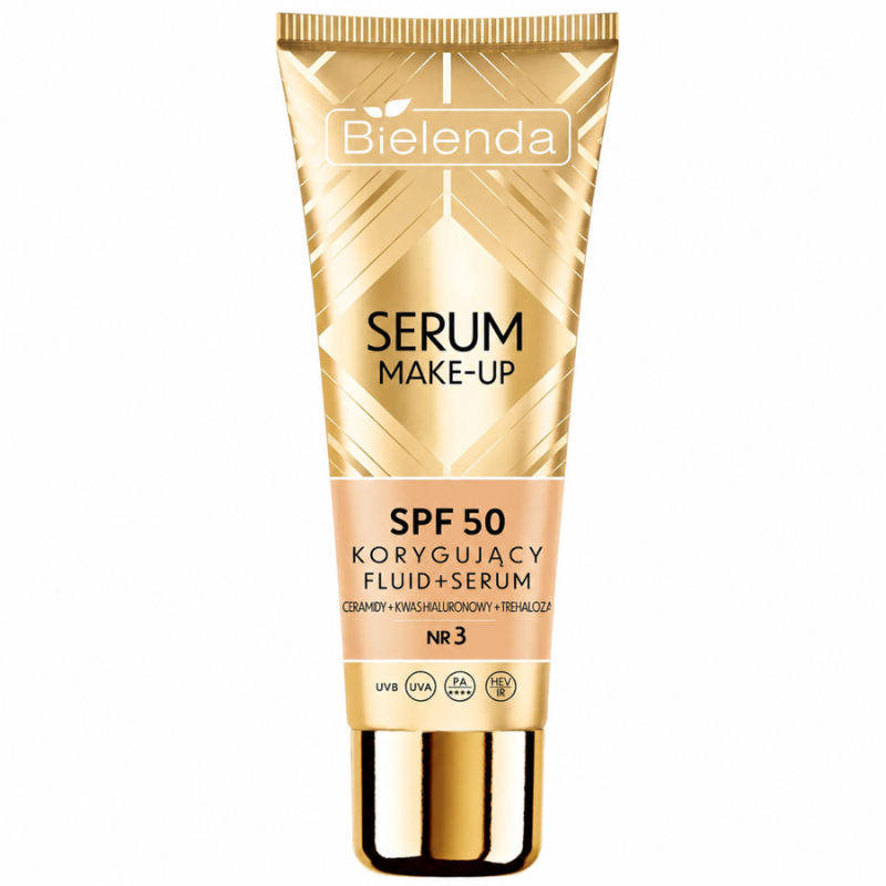 BIELENDA SERUM CORRECTIF MAKE UP FLUID SPF50 N3 SUNNY BEIGE 30ML 1 bielenda serum correctif make up fluid spf n sunny beige ml