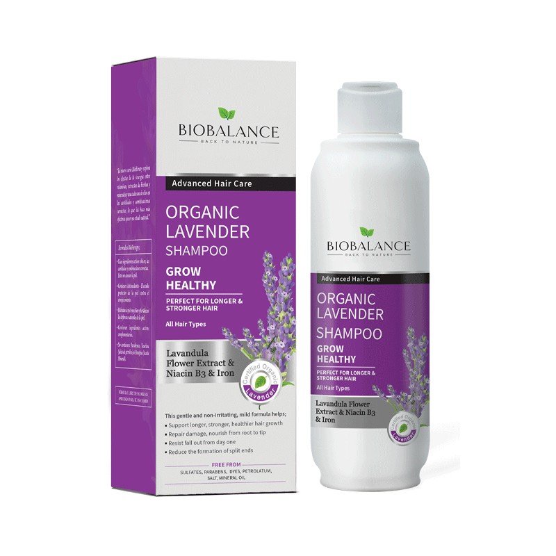 BIOBALANCE ORGANIC LAVENDER SHAMPOO 330ML 1 biobalance organic lavender shampoo ml