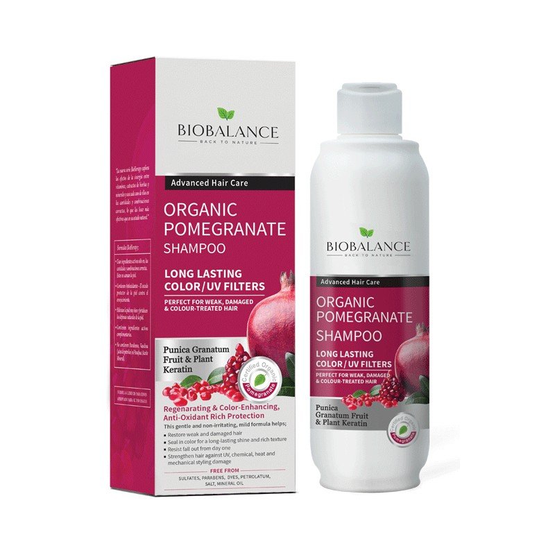 BIOBALANCE ORGANIC POMEGRANATE SHAMPO 330ML 1 biobalance organic pomegranate shampo ml