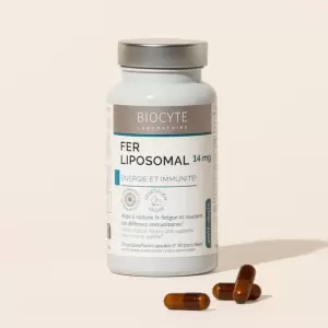 BIOCYTE FER LIPOSOMAL ÉNERGIE ET IMMUNITE 30 GELULES 3 biocyte fer liposomal energie et immunite gelules