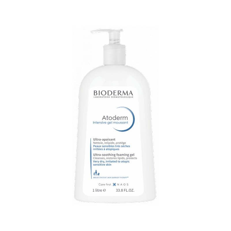 BIODERMA ATODERM INTENSIVE GEL MOUSSANT ULTRA APAISANT 1L 1 bioderma atoderm intensive gel moussant ultra apaisant l