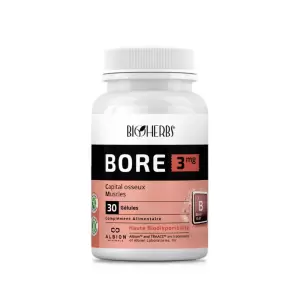 BIOHERBS BORE 3MG 30 GELULES 3 bioherbs bore mg gelules