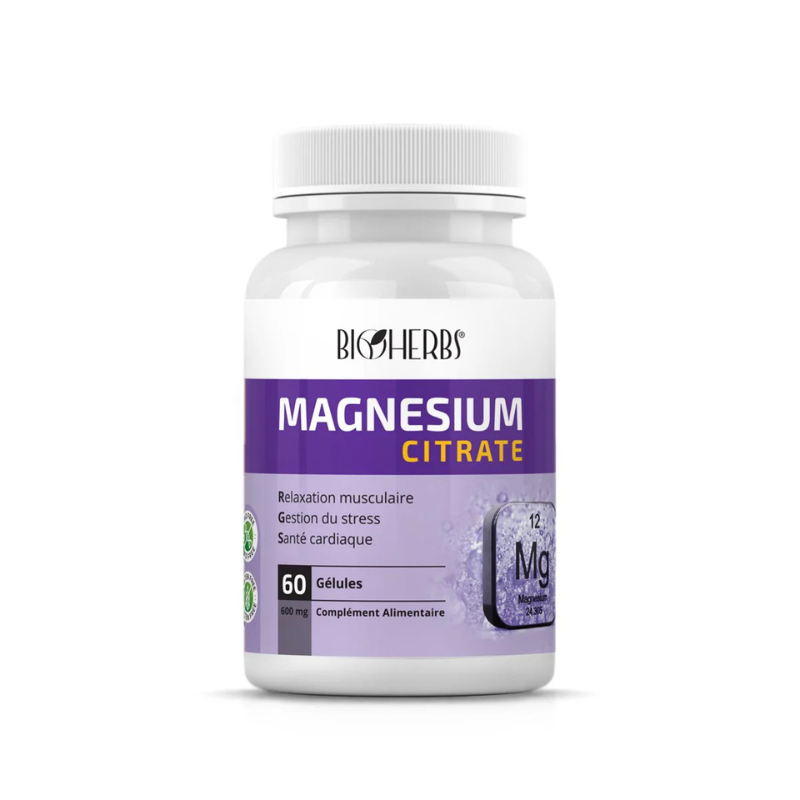 BIOHERBS MAGNESIUM CITRATE 60 GELULES 1 bioherbs magnesium citrate gelules