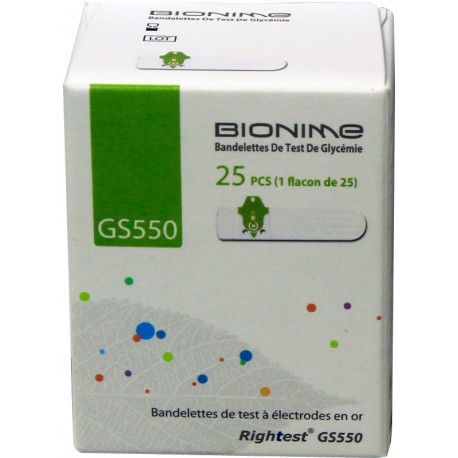 BIONIME BOITE DE 25 BANDELETTES 1 bionime boite de bandelettes