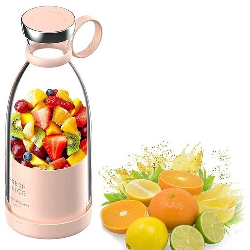 Blender Portatif Sans Fil 500ml en Verre - Rose 1 blender portatif sans fil ml rose