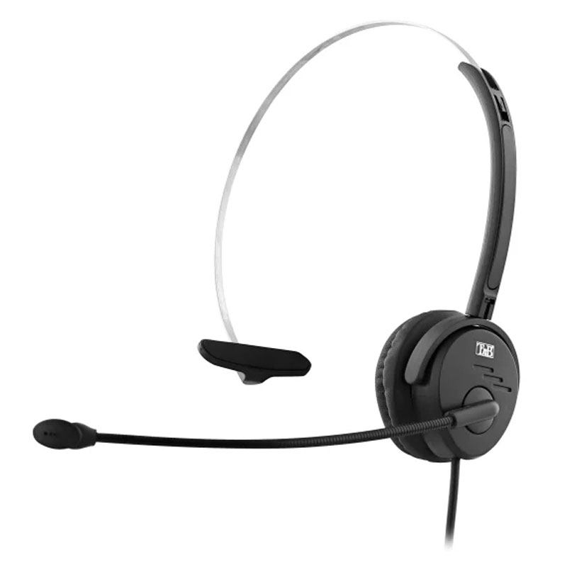 Micro Casque Stéréo MONO Filaire TNB PRO ACTIV 100M - Noir 1 blhsmono