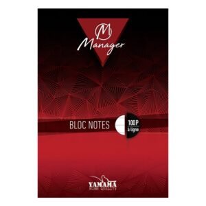 bloc manager yamama feuilles gm a lignes rouge