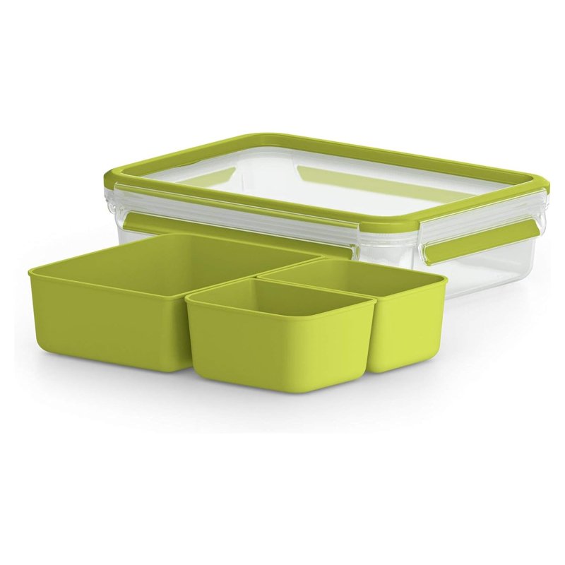 Boîte Snack TEFAL Masterseal To Go De 3 Compartiments - Vert 2 bo te snack tefal masterseal to go de compartiments vert