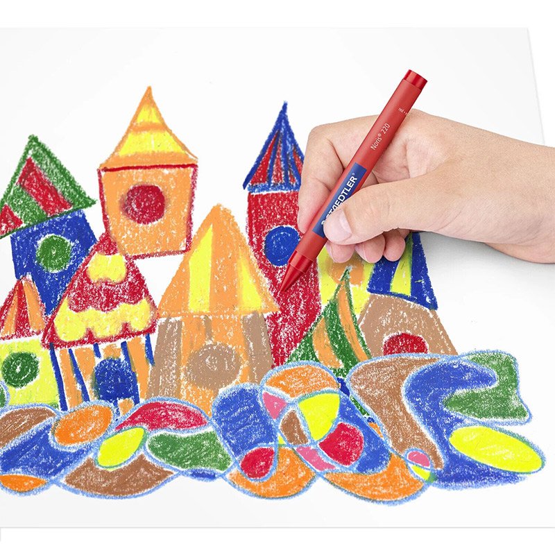 Pack de 8 Crayons STAEADTLER de Cire Noris Club 4 boite de pieces crayon de cire staeadtler noris club