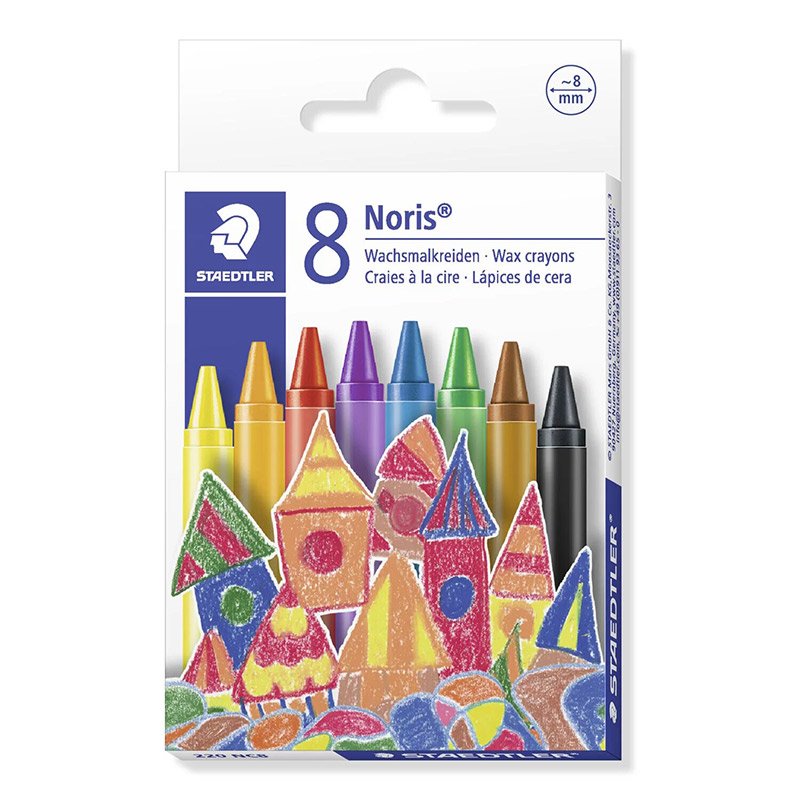 Pack de 8 Crayons STAEADTLER de Cire Noris Club 1 boite de pieces crayon de cire staeadtler noris club