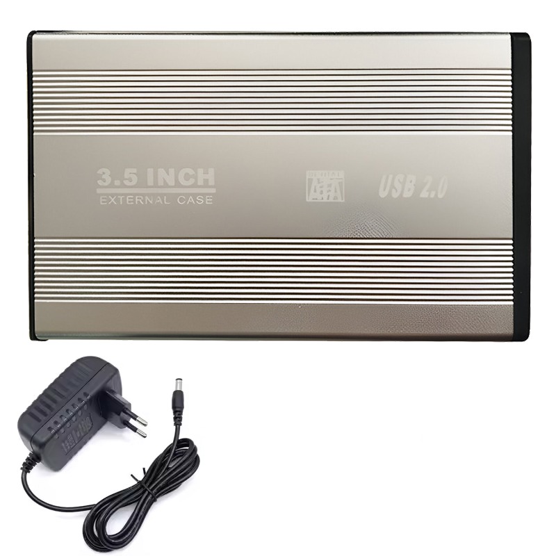 Boitier Pour Disque Dur Externe 3.5'' USB 2.0 En Métal 1 boitier pour disque dur externe usb en metal t