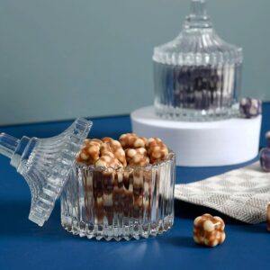 bol de bonbons azur glass diamant avec couvercle