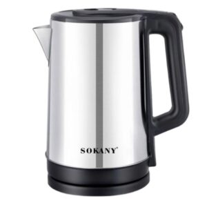 bouilloire sans fil sokany sf sh l w chrome noir