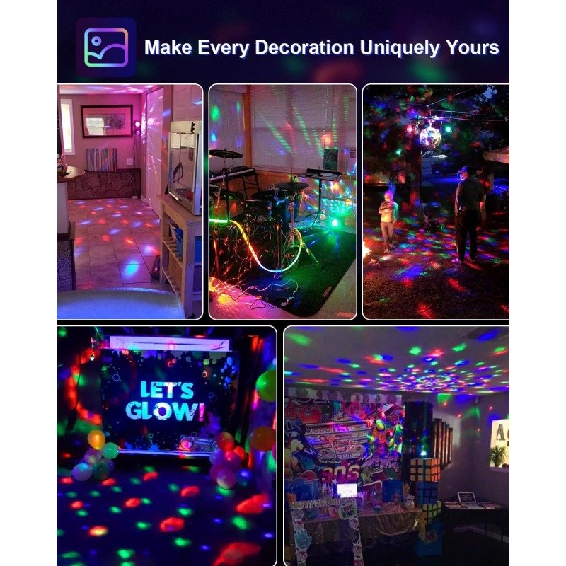 boule disco led rotative modes usb t l commande gar mois