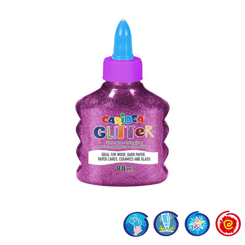 Bouteille colle Glitter CARIOCA 88ml Violet 1 bouteille colle glitter carioca ml violet