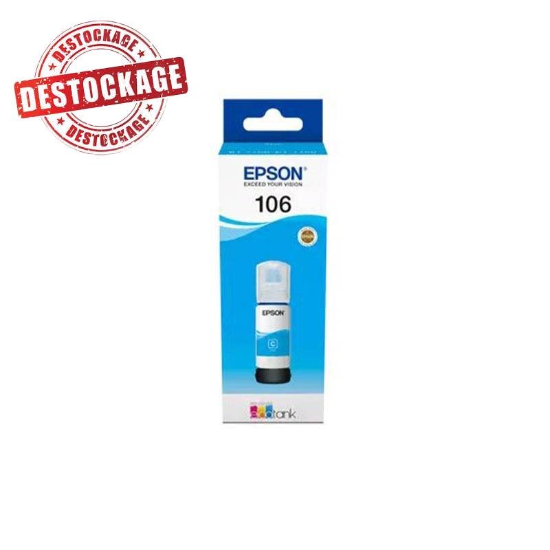 Bouteille d'encre d'origine EPSON ECOTANK 106 cyan 1 bouteille d encre epson ecotank cyan d