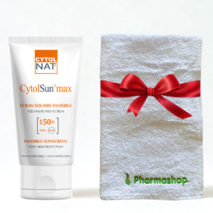 CYTOLNAT CYTOLSUN MAX ECRAN INVISIBLE SPF50+ 50ML+SERVIETTE PHARMASHOP (OFFERTE) 3 bp cytolnat cytolsun max ecran invisible spf mlserviette pharmashop offerte