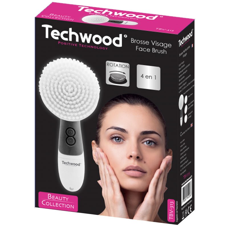 Brosse Nettoyante Visage TECHWOOD TBV-313 - Blanc 2 brosse nettoyante visage techwood tbv blanc