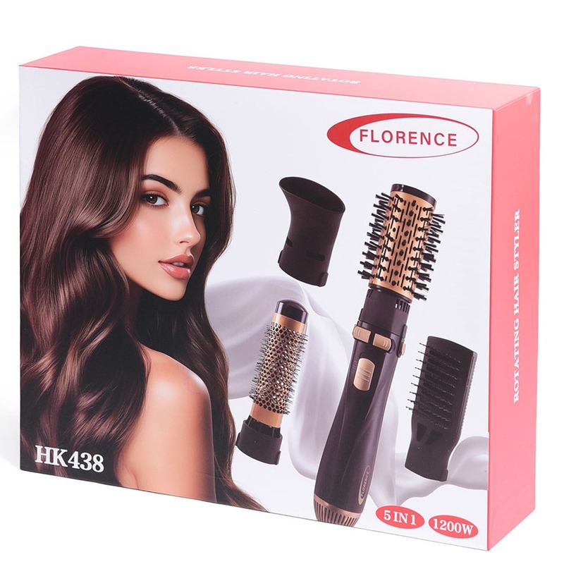 Brosse soufflante 5EN1 FLORENCE HK438 1200Watts - Noir 4 brosse soufflante en florence hk watts noir