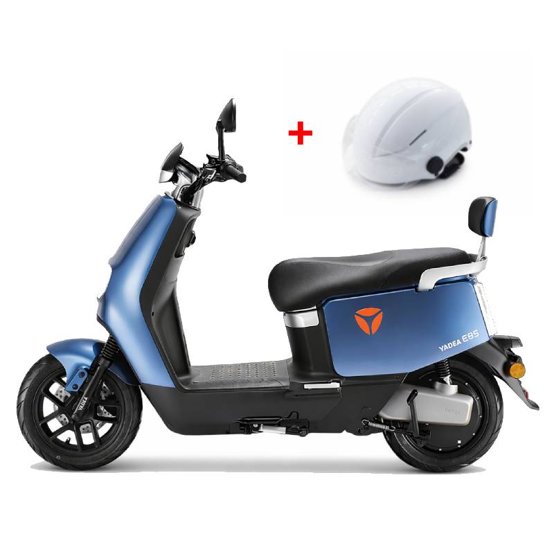 Bundel Scooter électrique Yadea E8S Bleu Avec Casque Offerte 1 bundel scooter electrique yadea es bleu avec casque offerte
