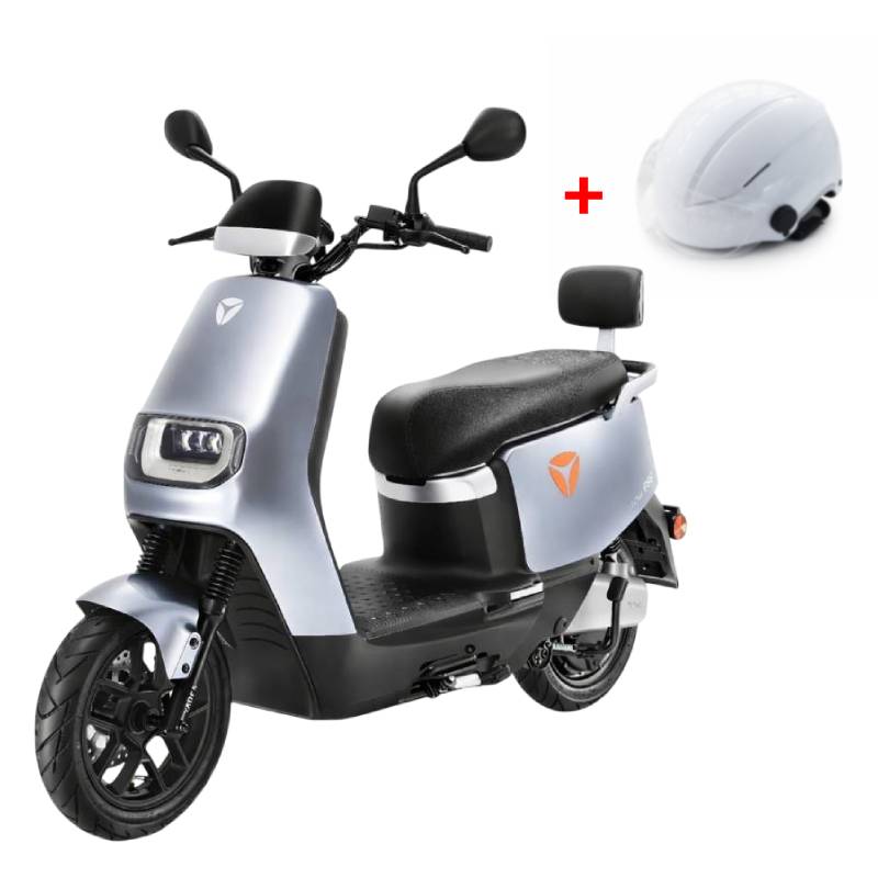 Bundel Scooter électrique Yadea E8S Gris Avec Casque Offerte 1 bundel scooter electrique yadea es gris avec casque offerte