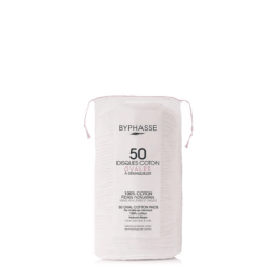 BYPHASSE COTON DEMAQUILLANT DISQUES OVALES 50 UNITES 2 byphasse coton demaquillant disques ovales unites