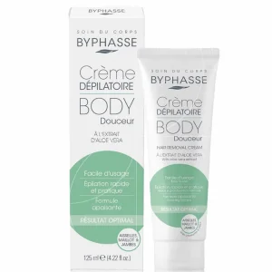 BYPHASSE CREME DEPILATOIRE ALOE VERA EFFET CALMANT 125ML 3 byphasse creme depilatoire aloe vera effet calmant ml