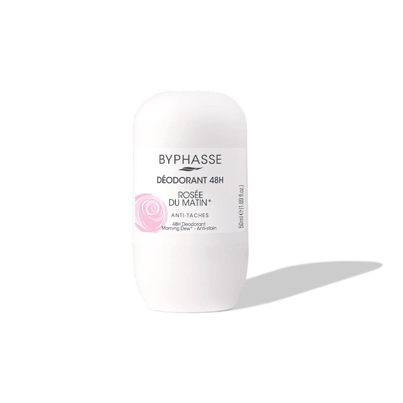 BYPHASSE DEODORANT ROLL ON ANTI TACHES ROSEE DE MATIN 50ML 1 byphasse deodorant roll on anti taches rosee de matin ml