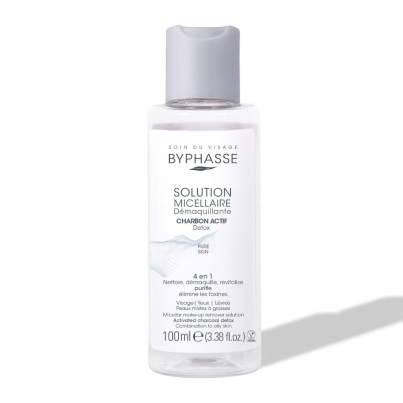 BYPHASSE EAU MICELAIRE CHARBON ACTIF 100ML 1 byphasse eau micelaire charbon actif ml