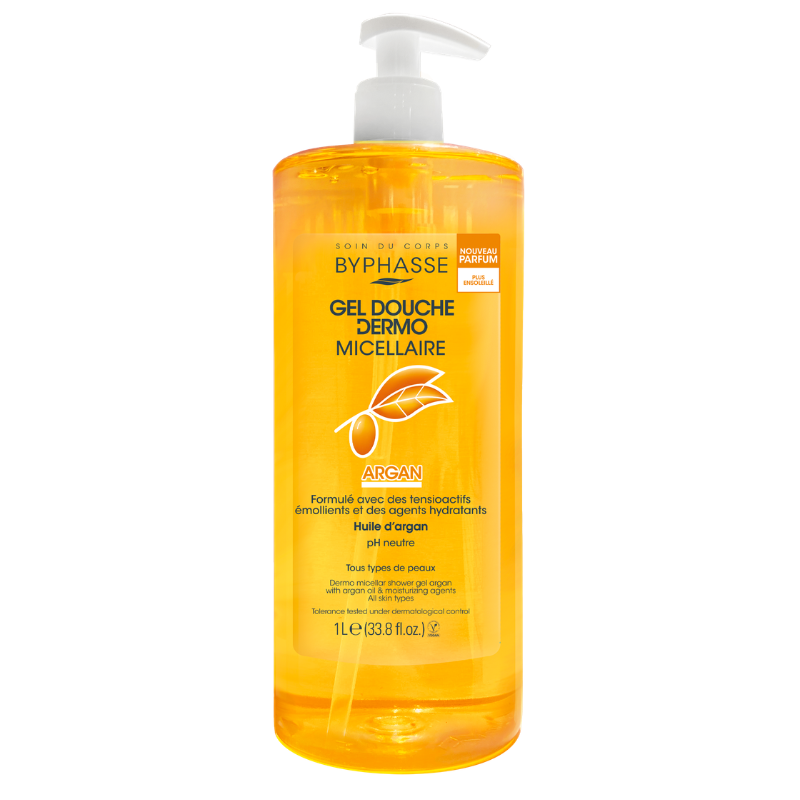 BYPHASSE GEL DOUCHE DERMO MICELLAIRE ARGAN 1L 1 byphasse gel douche dermo micellaire argan l