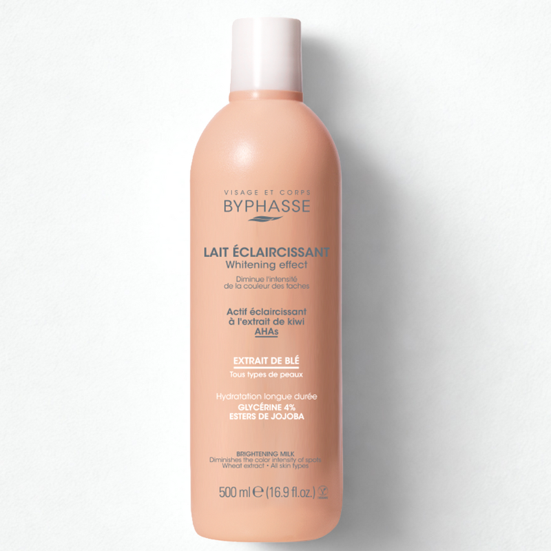 BYPHASSE LAIT ECLAIRCISSANT EXTRAIT DE BLE 500ML 1 byphasse lait eclaircissant extrait de ble ml