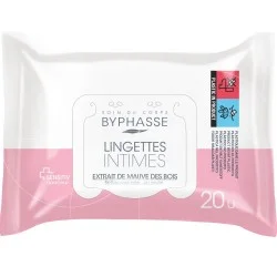 BYPHASSE LINGETTES INTIME PH NEUTRE 20 UNITES 4 byphasse lingettes intime ph neutre unites