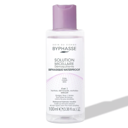 BYPHASSE SOLUTION MICELLAIRE DEMAQUILLANTE 4EN1 BIPHASIQUE WATERPROOF 100ML 2 byphasse solution micellaire demaquillante en biphasique waterproof ml