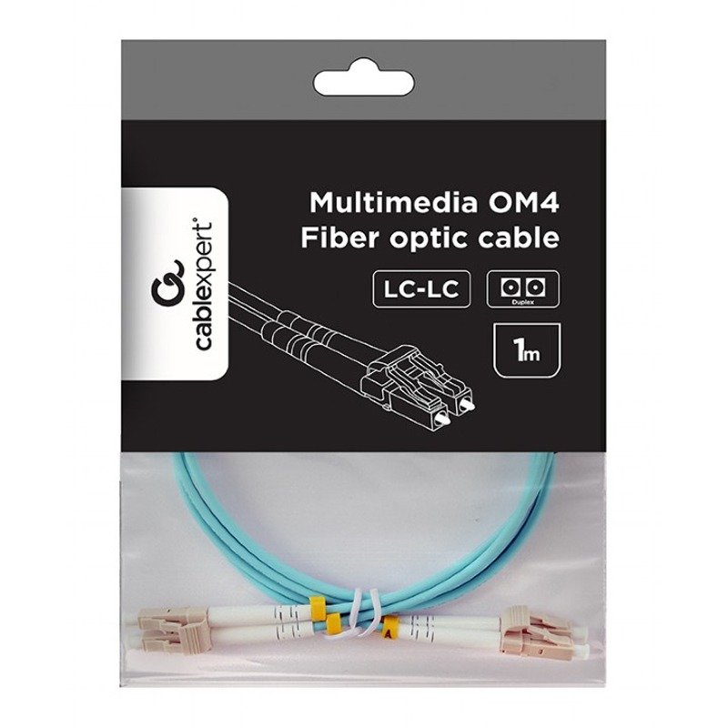 Câble à Fibre Optique multimode GEMBIRD duplex OM4 50/125, LC/LC 2m - Bleu 4 cable a fibre optique multimode gembird duplex om lc lc m bleu