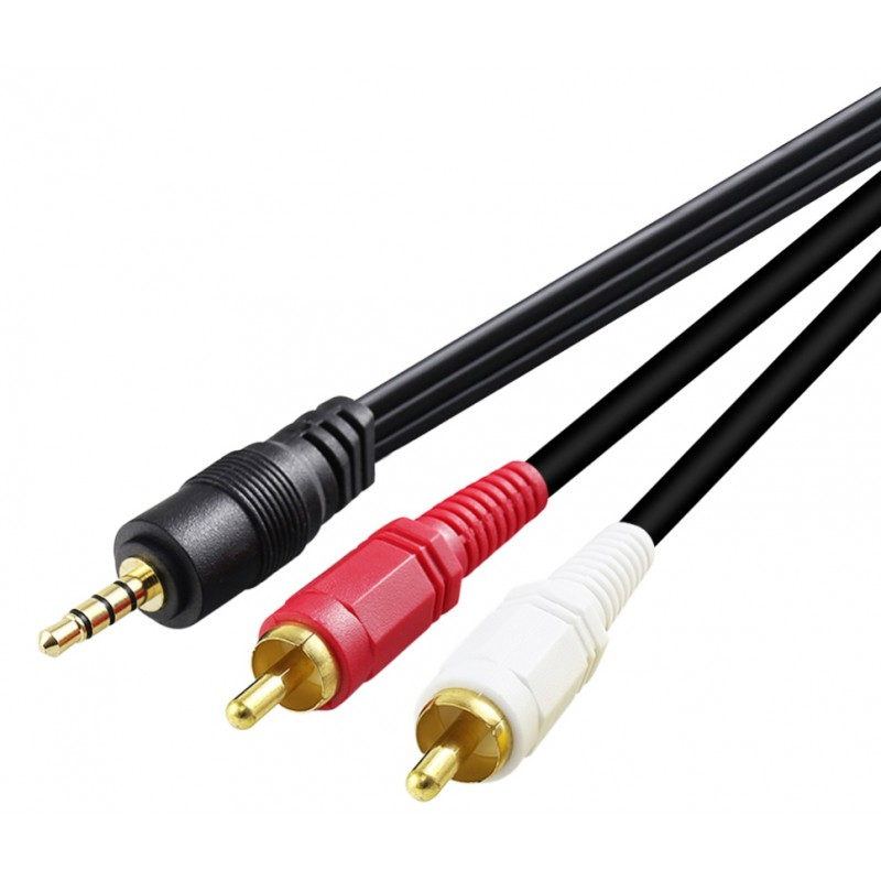 Câble Audio/Vidéo Jack Vers 2 x RCA 1.5 Mètre 1 cable audio video jack vers x rca metre
