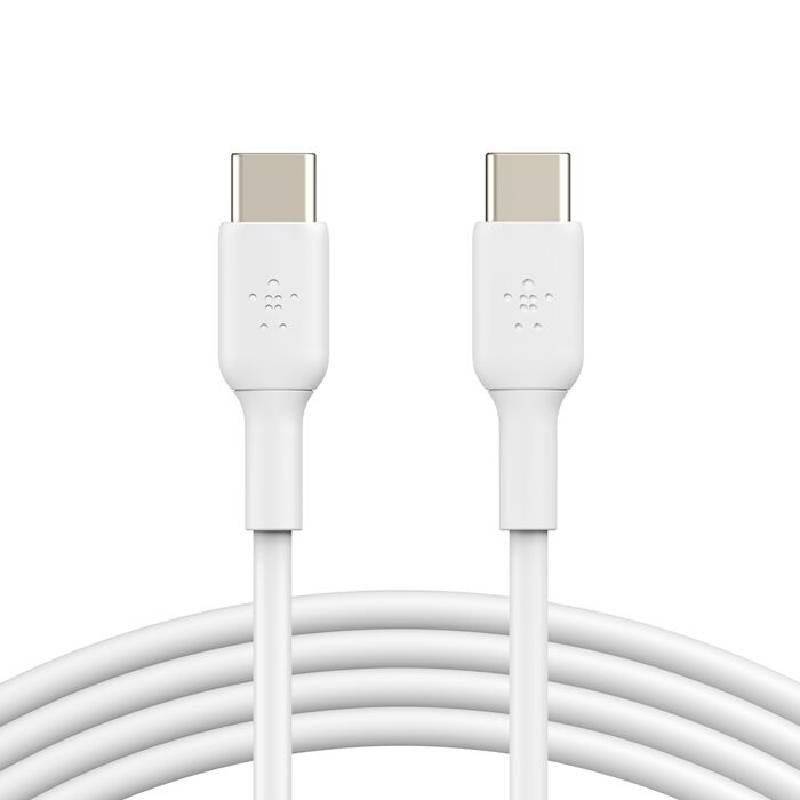 Câble chargeur Belkin BOOST Charge USB‑C vers USB‑C - Blanc 3 cable chargeur belkin boost charge usb c vers usb c blanc h