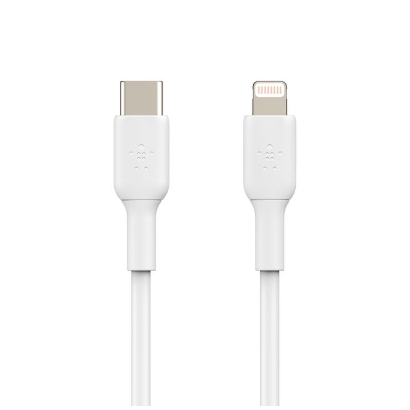Câble De Charge BELKIN BOOST Charge Lightning Vers USB-C 1M - Blanc 1 cable de charge belkin boost charge lightning vers usb c blanc