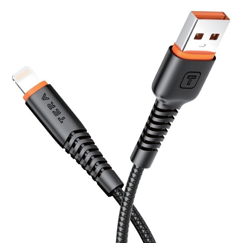 Câble De Charge imprimé en PVC TERA type A vers Lighting - Noir 1 cable de charge imprime en pvc tera type a vers lighting noir