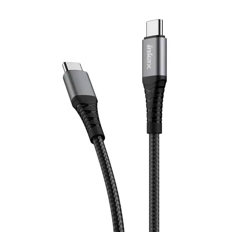 Câble de Charge Inkax CB‑45 USB‑C Vers USB‑C 60W - Noir 1 cable de charge inkax cb usb c vers usb c w noir o