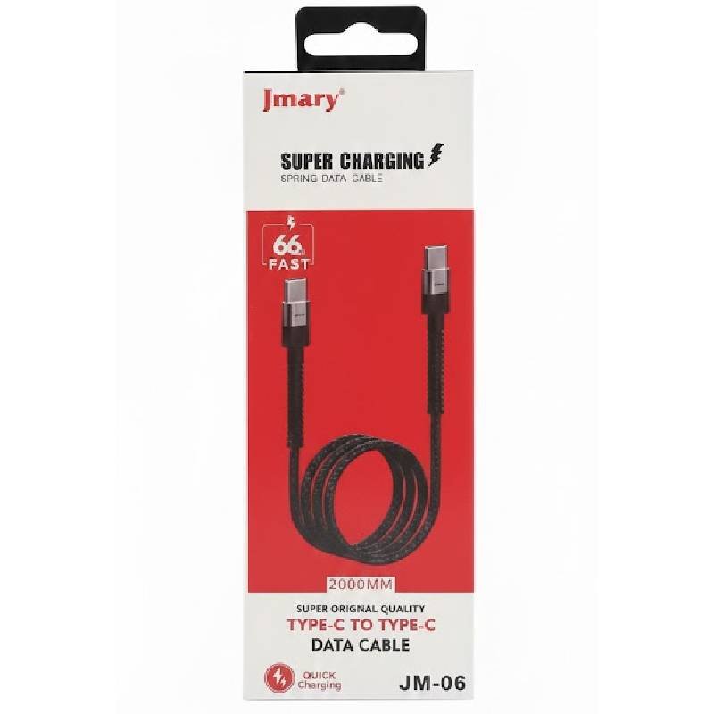 Câble de Charge JMARY USB-C vers USB-C 2m - Noir 1 cable de charge jmary usb c vers usb c m noir a
