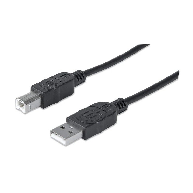 Câble MANHATTAN USB 2.0 Type B 3 Métres - Noir 1 cable manhattan usb type b metres a