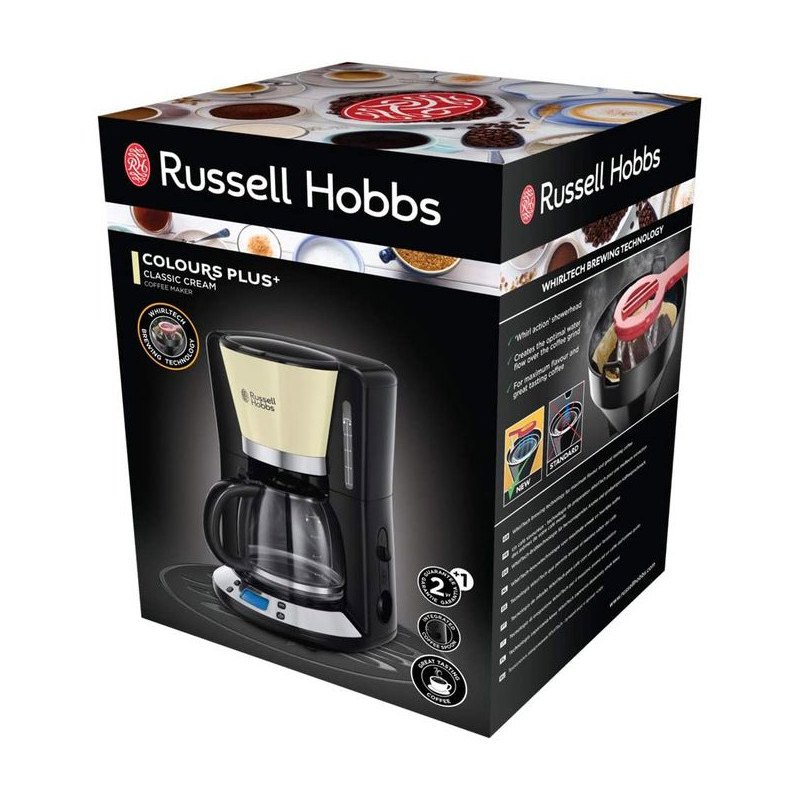 Cafetière Électrique RUSSELL HOBBS Colours Plus 1100W - Crème 2 cafeti re lectrique russell hobbs colours plus w cr me